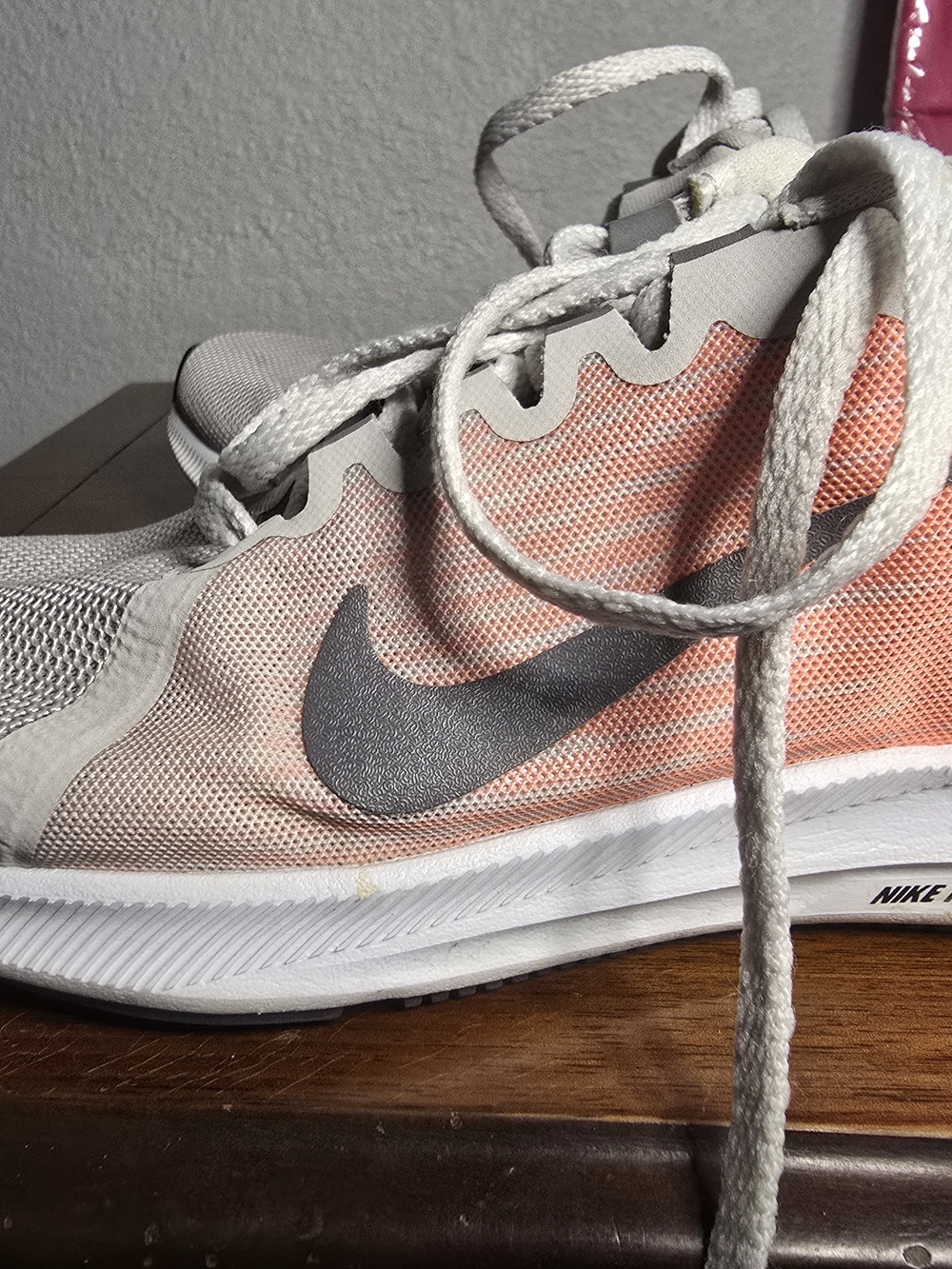 Nike Women's Coral and White Running Shoes